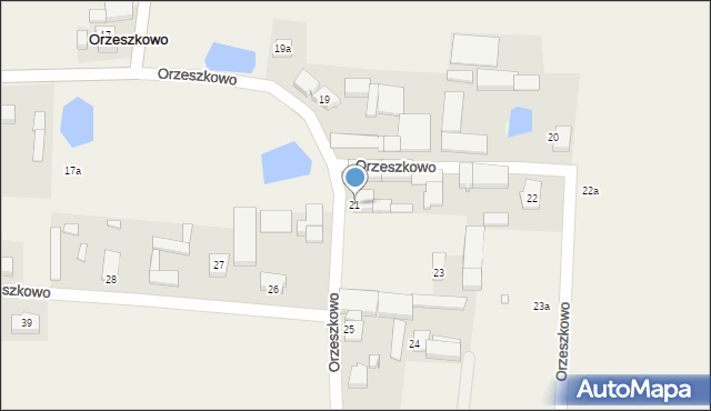 Orzeszkowo, Orzeszkowo, 21, mapa Orzeszkowo