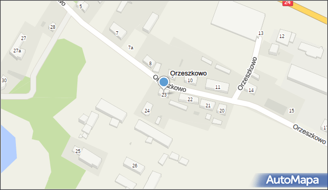 Orzeszkowo, Orzeszkowo, 23, mapa Orzeszkowo