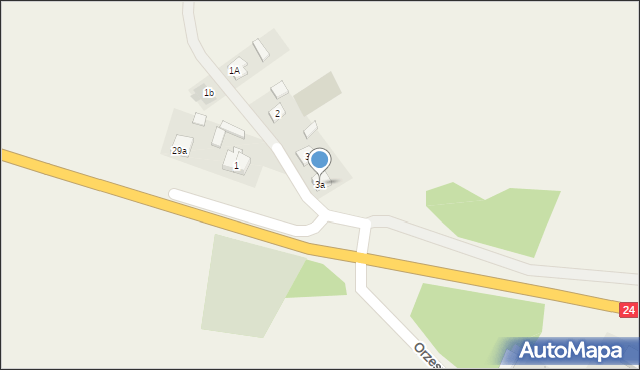 Orzeszkowo, Orzeszkowo, 3a, mapa Orzeszkowo