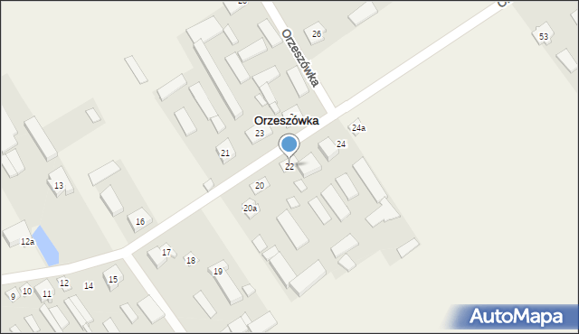 Orzeszówka, Orzeszówka, 22, mapa Orzeszówka