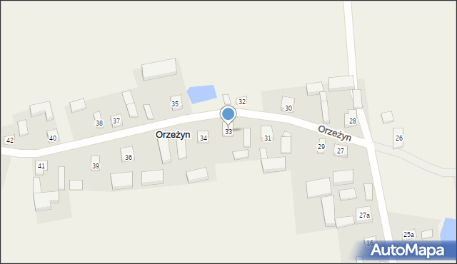 Orzeżyn, Orzeżyn, 33, mapa Orzeżyn