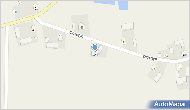 Orzeżyn, Orzeżyn, 45, mapa Orzeżyn