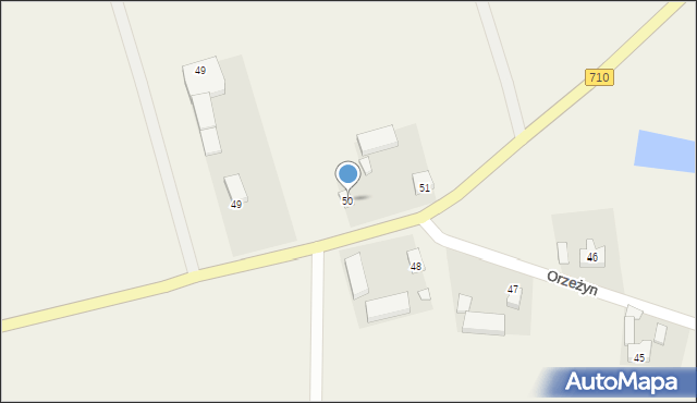 Orzeżyn, Orzeżyn, 50, mapa Orzeżyn