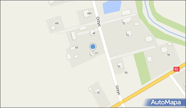 Orzyc, Orzyc, 49a, mapa Orzyc