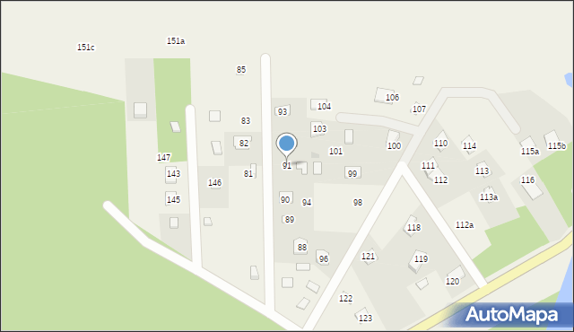 Orzyny, Orzyny, 91, mapa Orzyny
