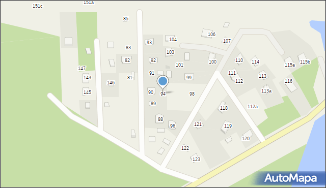 Orzyny, Orzyny, 94, mapa Orzyny