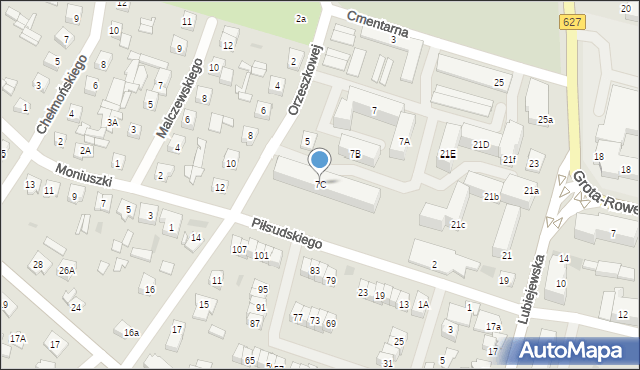 Ostrów Mazowiecka, Orzeszkowej Elizy, 7C, mapa Ostrów Mazowiecka