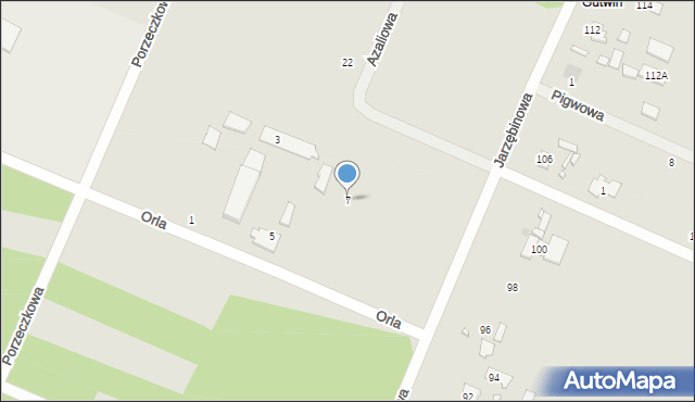 Ostrowiec Świętokrzyski, Orla, 7, mapa Ostrowiec Świętokrzyski