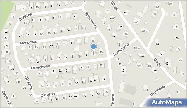 Ostrowiec Świętokrzyski, Orzechowa, 2, mapa Ostrowiec Świętokrzyski