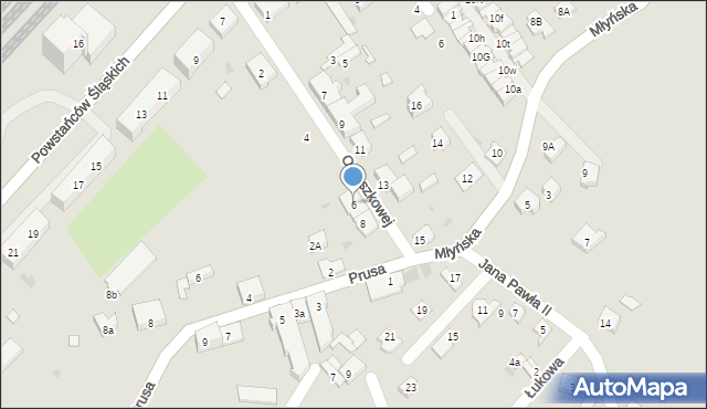 Oświęcim, Orzeszkowej Elizy, 6, mapa Oświęcimia