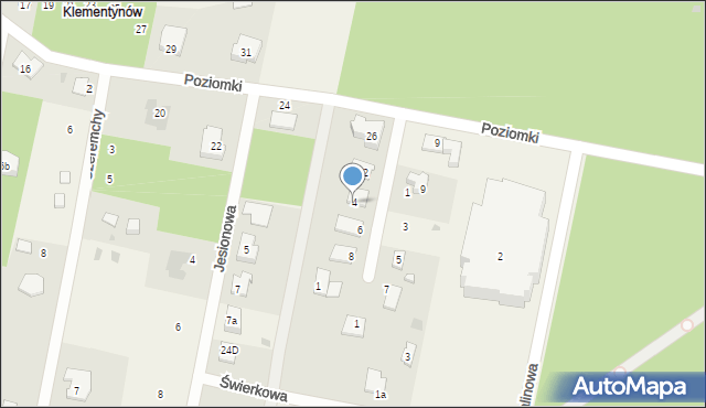 Otrębusy, Orzechowa, 4, mapa Otrębusy