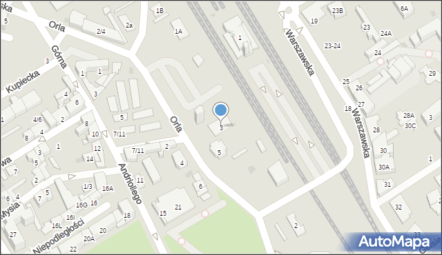 Otwock, Orla, 3, mapa Otwock