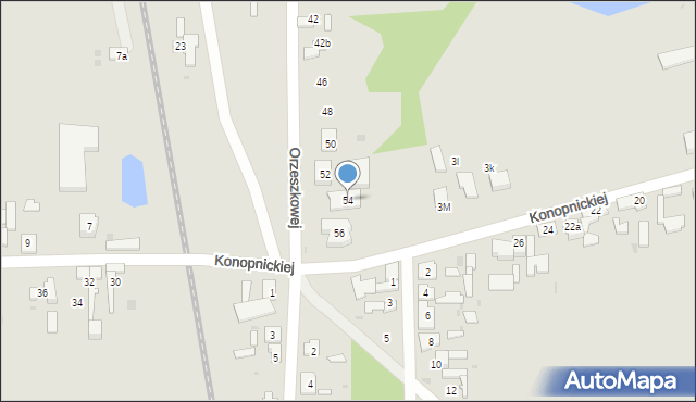 Ozorków, Orzeszkowej Elizy, 54, mapa Ozorków