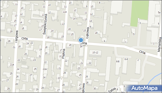 Pabianice, Orla, 14, mapa Pabianic