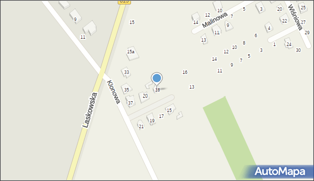 Parczew, Orzechowa, 18, mapa Parczew