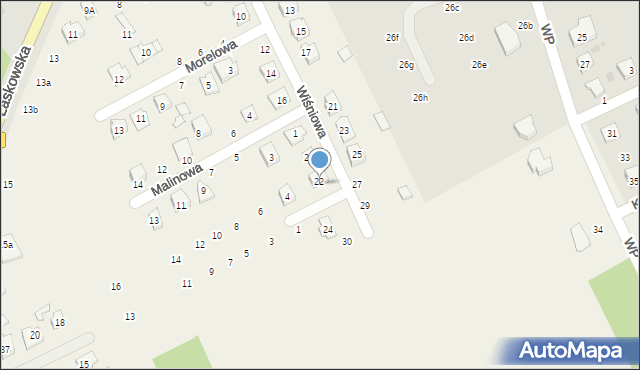 Parczew, Orzechowa, 2, mapa Parczew