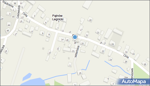 Pątnów Legnicki, Orla, 18, mapa Pątnów Legnicki