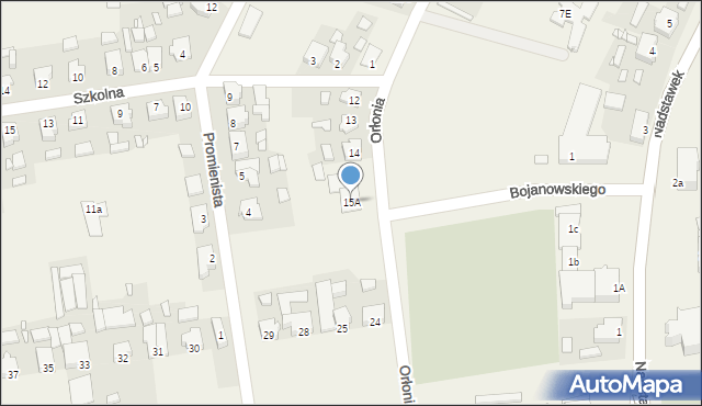 Pępowo, Orłonia Mariana, 15A, mapa Pępowo