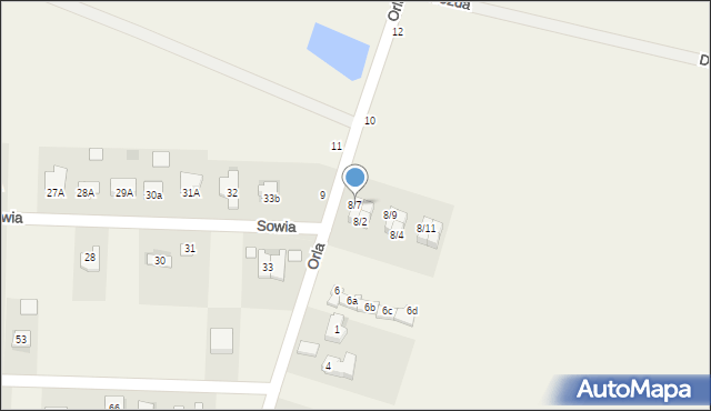 Piaseczna Górka, Orla, 8/7, mapa Piaseczna Górka