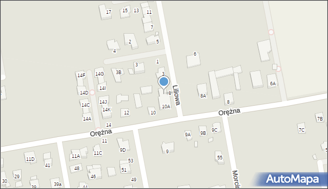 Piaseczno, Orężna, 10B, mapa Piaseczno