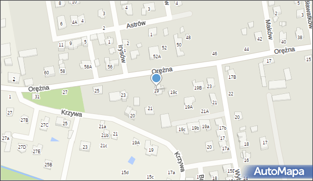 Piaseczno, Orężna, 19, mapa Piaseczno