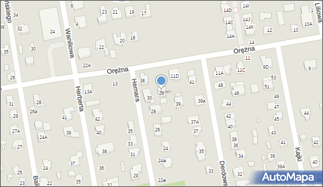 Piaseczno, Orężna, 29, mapa Piaseczno