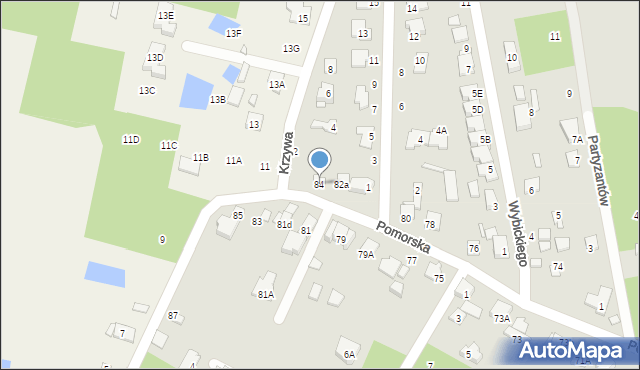 Piaseczno, Orężna, 84, mapa Piaseczno