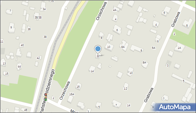 Piaseczno, Orzechowa, 12, mapa Piaseczno
