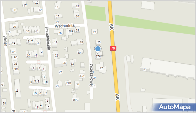 Piaseczno, Orzeszkowej Elizy, 27A, mapa Piaseczno