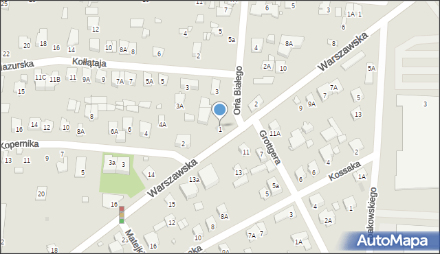 Piastów, Orła Białego, 1, mapa Piastów