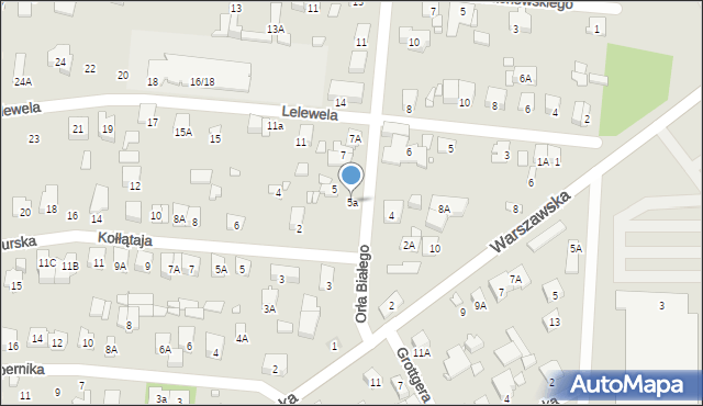 Piastów, Orła Białego, 5a, mapa Piastów