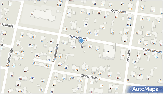 Piastów, Orzeszkowej Elizy, 31, mapa Piastów