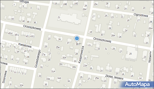 Piastów, Orzeszkowej Elizy, 35, mapa Piastów
