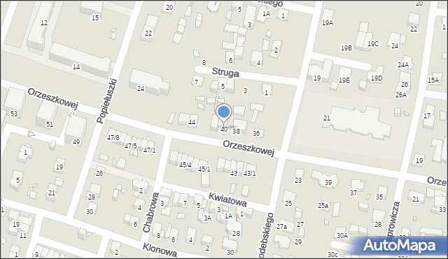 Piastów, Orzeszkowej Elizy, 40, mapa Piastów