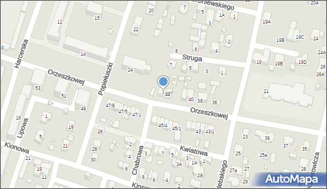 Piastów, Orzeszkowej Elizy, 46, mapa Piastów
