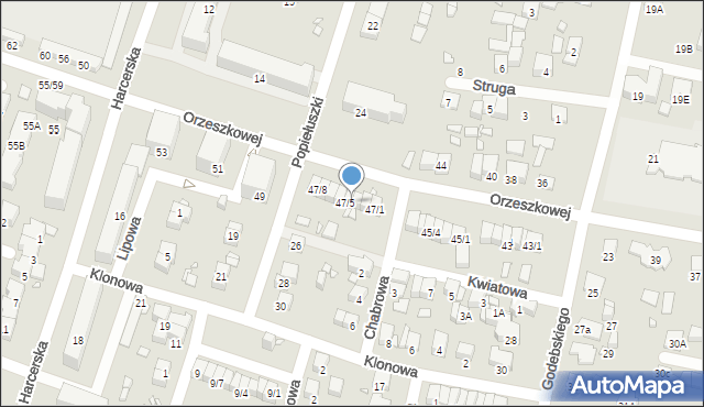 Piastów, Orzeszkowej Elizy, 47/4, mapa Piastów