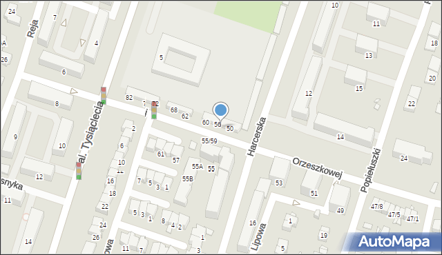 Piastów, Orzeszkowej Elizy, 54, mapa Piastów