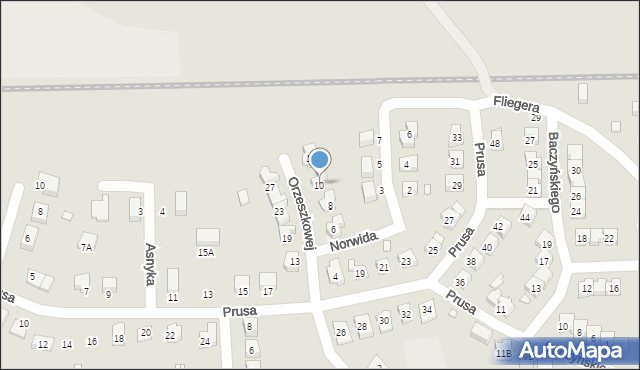 Piechowice, Orzeszkowej Elizy, 10, mapa Piechowice