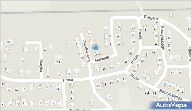 Piechowice, Orzeszkowej Elizy, 6, mapa Piechowice