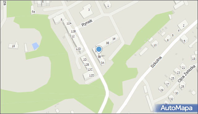 Pieniężno, Ornecka, 3B, mapa Pieniężno