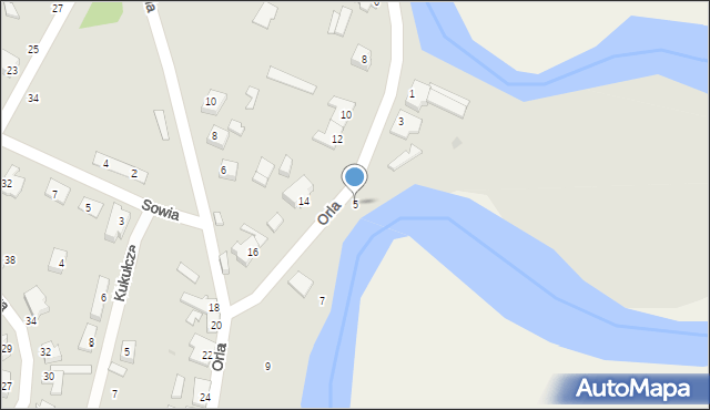 Piła, Orla, 5, mapa Piły