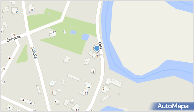 Piła, Orla, 6, mapa Piły