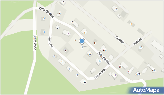 Pilchowo, Orła Bielika, 8, mapa Pilchowo