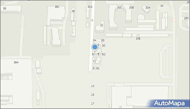 Piotrków Trybunalski, Orla, 5J, mapa Piotrków Trybunalski