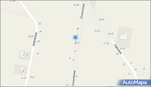 Piotrkowiczki, Orzechowa, 15, mapa Piotrkowiczki