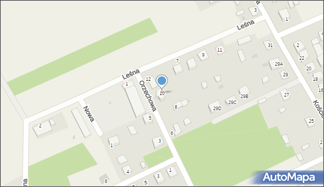 Platerów, Orzechowa, 10, mapa Platerów