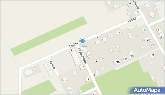 Platerów, Orzechowa, 12, mapa Platerów