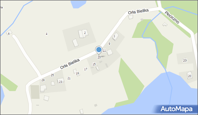 Płociczno, Orła Bielika, 13, mapa Płociczno