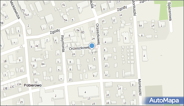 Pobierowo, Orzeszkowej Elizy, 3, mapa Pobierowo