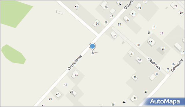 Podgórz, Orzechowa, 39, mapa Podgórz